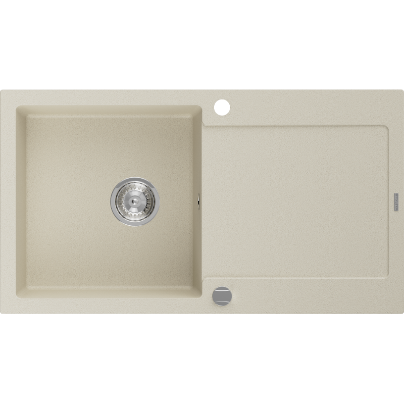 Mexen Leo chiuvetă din granit cu 1 compartiment cu picurător 900 x 500 mm, Bej - 6501901010-69