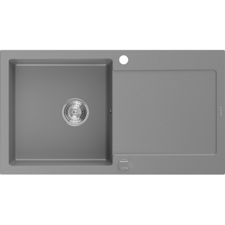 Mexen Leo chiuvetă din granit cu 1 compartiment cu picurător 900 x 500 mm, Gri - 6501901010-71