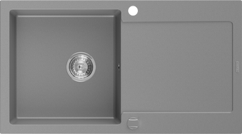 Mexen Leo 1-medencés gránit mosogató edényszárítóval 900 x 500 mm, Szürke - 6501901010-71