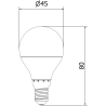 Mexen Nova 6x Bec LED E14, G45, 3W, Rece - 6500K, 315 lm - L101-E14-0365-01x06