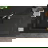 Chiuvetă granitică Mexen Leo cu o cuvă și scurgător 900 x 500 mm, negru/auriu metalizat, sifon crom - 6501901010-75