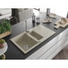 Mexen Matias Chiuvetă de granit de 1,5 compartiment cu picurător mic 900 x 505 mm, Bej - 6502901505-69