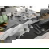 Mexen Matias Chiuvetă de granit de 1,5 compartiment cu picurător mic 900 x 505 mm, Negru cu picățele - 6502901505-76