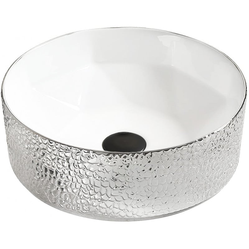 Mexen Clarisa lavoar pe blat 41 x 41 cm, alb/argintiu - 22074154
