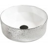 Mexen Clarisa 41 x 41 cm-es pultra helyezhető mosdó, fehér/ezüst - 22074154