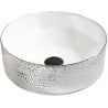 Mexen Clarisa lavoar pe blat 41 x 41 cm, alb/argintiu - 22074154