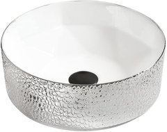 Mexen Clarisa lavoar pe blat 41 x 41 cm, alb/argintiu - 22074154