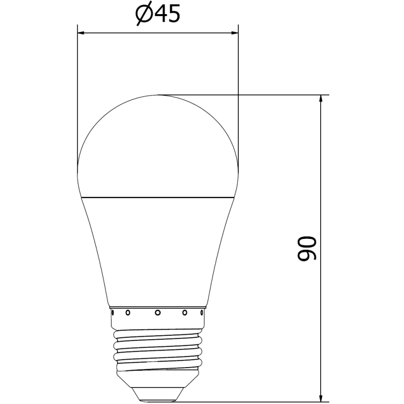 Mexen Nova 3x LED izzó E27, G45, 8W, Hideg - 6500K, 840 lm - L101-E27-0865-01x03
