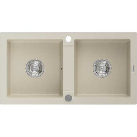 Mexen Mario 2-medencés gránit mosogató 820 x 436 mm, Bézs - 6504822000-69