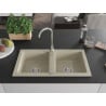 Mexen Mario 2-medencés gránit mosogató 820 x 436 mm, Bézs - 6504822000-69