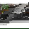 Mexen Mario 2-medencés gránit mosogató 820 x 436 mm, Fekete/Fém ezüst - 6504822000-73
