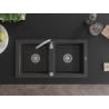 Mexen Mario Chiuvetă de granit cu 2 compartimente 820 x 436 mm, Negru cu picățele - 6504822000-76