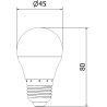 Mexen Nova 6x LED izzó E27, G45, 6W, Hideg - 6500K, 630 lm - L101-E27-0665-01x06