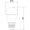 Mexen Nova 6x Bec LED E27, G45, 8W, Caldă - 3000K, 840 lm - L101-E27-0830-01x06