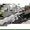 Mexen Andres Chiuvetă de granit cu 1,5 compartiment cu picurător 1000 x 500 mm, Neagră/Auriu metalic - 6515101510-75