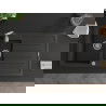 Mexen Andres Chiuvetă de granit cu 1,5 compartiment cu picurător 1000 x 500 mm, Neagră/Auriu metalic - 6515101510-75