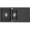 Mexen Andres Chiuvetă de granit cu 1,5 compartiment cu picurător 1000 x 500 mm, Negru cu picățele - 6515101510-76