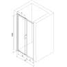 Mexen Apia ușă de duș culisantă 100 cm, Dungi, Crom - 845-100-000-01-20