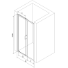 Mexen Apia ușă de duș culisantă 105 cm, transparent, Crom - 845-105-000-01-00