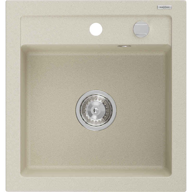 Mexen Vito 1-medencés gránit mosogató 520 x 490 mm, Bézs - 6503521000-69