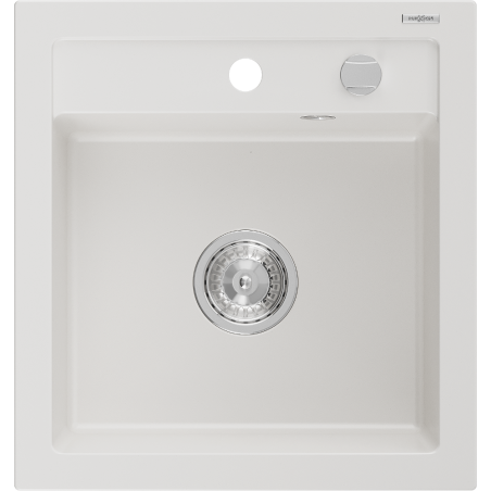 Mexen Vito chiuvetă de granit cu 1 compartiment 520 x 490 mm, Albă - 6503521000-20