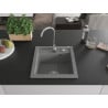 Mexen Vito chiuvetă de granit 1-cameră 520 x 490 mm, gri, sifon crom - 6503521000-71
