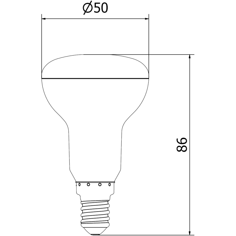 Mexen Nova 6x LED izzó E14, R50, 6W, Meleg - 3000K, 630 lm - L103-E14-0630-01x06