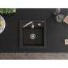 Mexen Vito chiuvetă de granit cu 1 compartiment 520 x 490 mm, Neagră/Auriu metalic - 6503521000-75