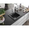 Mexen Vito chiuvetă de granit cu 1 compartiment 520 x 490 mm, Negru cu picățele - 6503521000-76