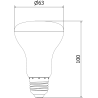 Mexen Nova 3x Bec LED E27, R63, 12W, Caldă - 3000K, 1260 lm - L104-E27-1230-01x03