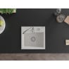 Mexen Milo 1-medencés gránit mosogató 435 x 410 mm, Fehér - 6505441000-20
