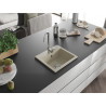 Mexen Milo chiuvetă de bucătărie din granit cu 1 cuvă, 435 x 410 mm, bej, sifon cromat - 6505441000-69
