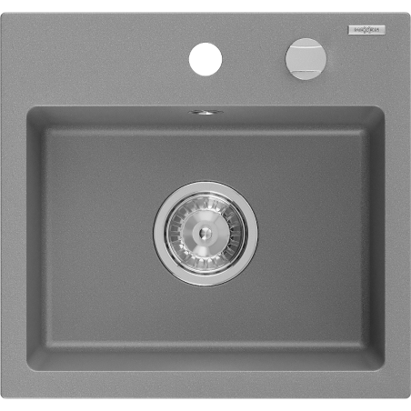 Mexen Milo 1-medencés gránit mosogató 435 x 410 mm, Szürke - 6505441000-71
