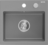 Mexen Milo chiuvetă de granit cu 1 compartiment 435 x 410 mm, Gri - 6505441000-71