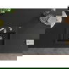 Mexen Milo chiuvetă de granit cu 1 compartiment 435 x 410 mm, Neagră/Argintiu metalic - 6505441000-73