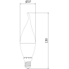 Mexen Nova 6x LED gyertyalámpa E14, C37, 10W, Semleges - 4000K, 1055 lm - L106-E14-1040-01x06