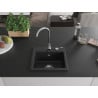 Mexen Milo chiuvetă de granit cu 1 compartiment 435 x 410 mm, Neagră - 6505441000-77
