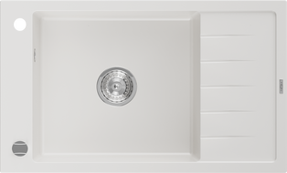Mexen Elias 1-medencés gránit mosogató rövid edényszárítóval 795 x 480 mm, Fehér - 6511791005-20