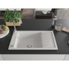 Mexen Elias chiuvetă de granit cu 1 compartiment, cu scurgător de 795 x 480 mm, alb, sifon cromat - 6511791005-20