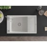 Mexen Elias 1-medencés gránit mosogató rövid edényszárítóval 795 x 480 mm, Fehér - 6511791005-20