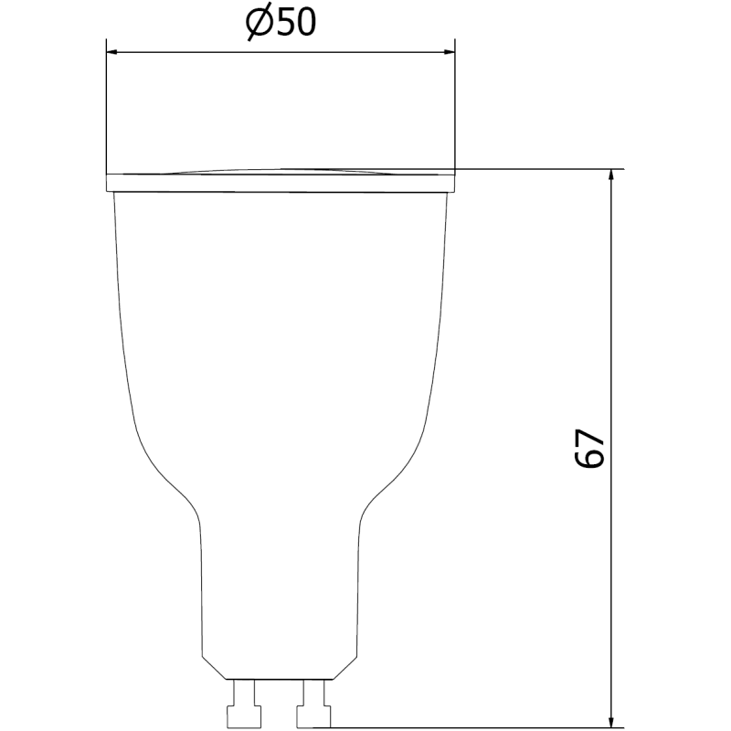 Mexen Nova 6x LED GU10 izzó, 12W, Hideg - 6500K, 1260 lm - L108-GU10-1265-01x06