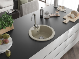 Mexen Diego chiuvetă de granit cu 1 compartiment 488 x 480 mm, Bej - 6512481000-69