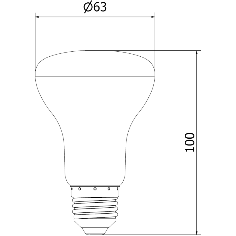 Mexen Nova 10x Bec LED E27, R63, 10W, Rece - 6500K, 1055 lm - L104-E27-1065-01x10