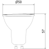 Mexen Nova 10x Bec LED GU10, 5W, Cald - 3000K, 525 lm - L107-GU10-0530-01x10