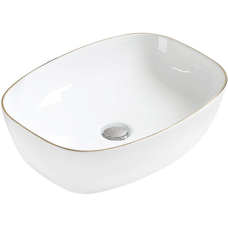 Mexen Lita lavoar pe blat 49 x 37 cm, alb/auriu - 22124905