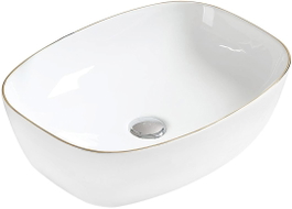 Mexen Lita lavoar pe blat 49 x 37 cm, alb/auriu - 22124905