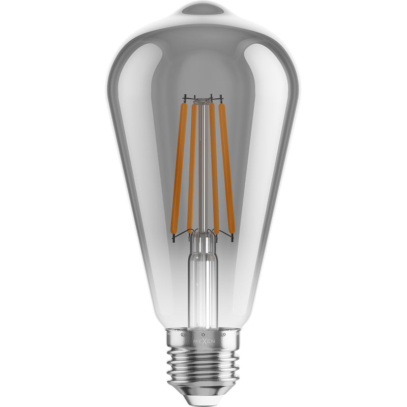 Mexen Vintis 3x Bec LED filament E27, ST64, 8W, Cald - 2700K, 680 lm, fumuriu - L152-E27-0827-70x03