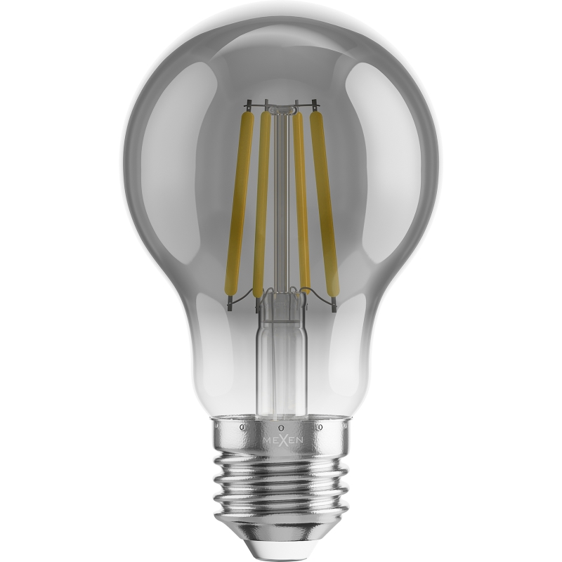 Mexen Vintis 6x Bec filament LED E27, A60, 4W, Caldă - 2200K, 280 lm, fumuriu - L150-E27-0422-70x06