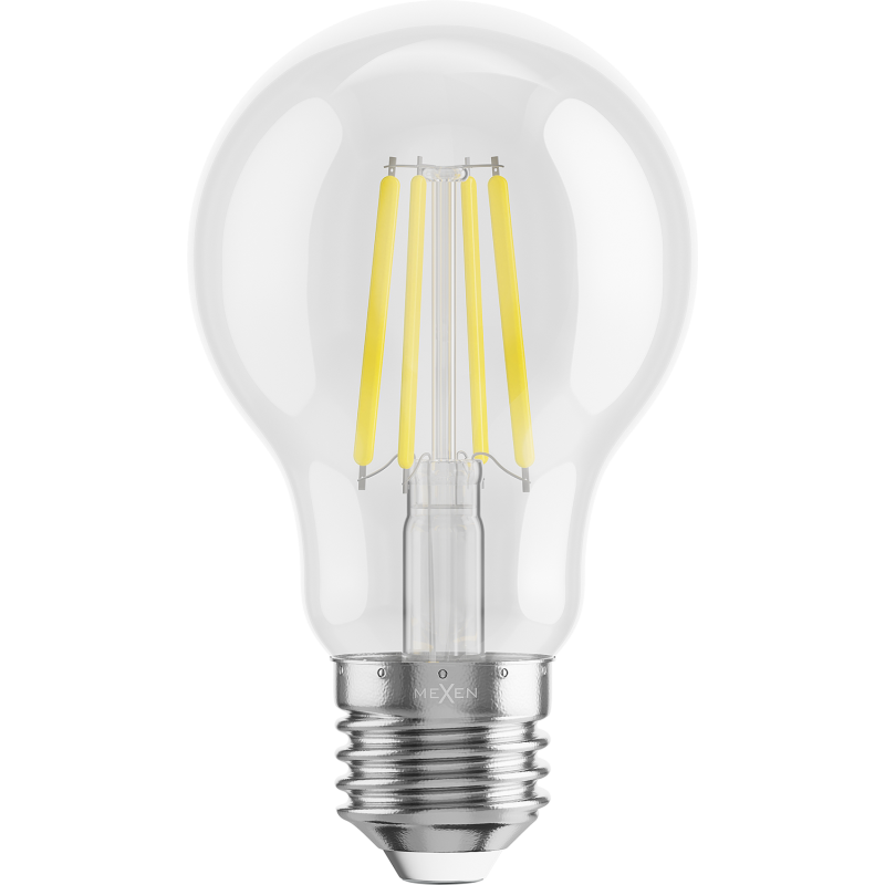 Mexen Vintis 10x Bec LED cu filament E27, A60, 6W, Neutru - 4000K, 720 lm, transparent - L150-E27-0640-00x10