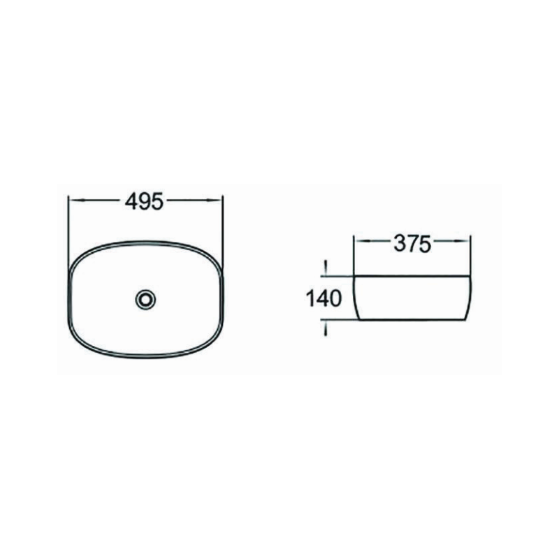 Mexen Lita lavoar de blat 49 x 37 cm, alb/negru - 22124907